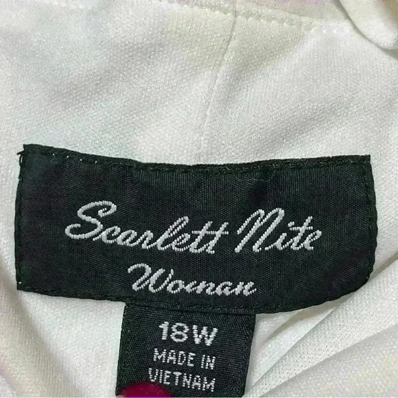 Scarlett Nite Ivory Sleeveless Layered Dress Flowy Top Fitted Lace Skirt Lined - Picture 7 of 11